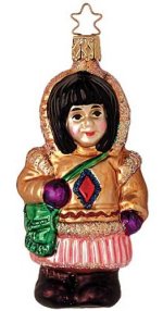 Arctic Beauty - Eskimo Girl<br> Inge-glas ornament